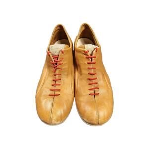 Camper Peu Shoes Men's 11 EUR 44 Tan 250GR Lightweight Leather Lace Up Comfort